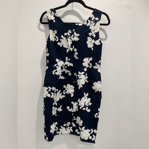 Talbots Blue floral midi dress